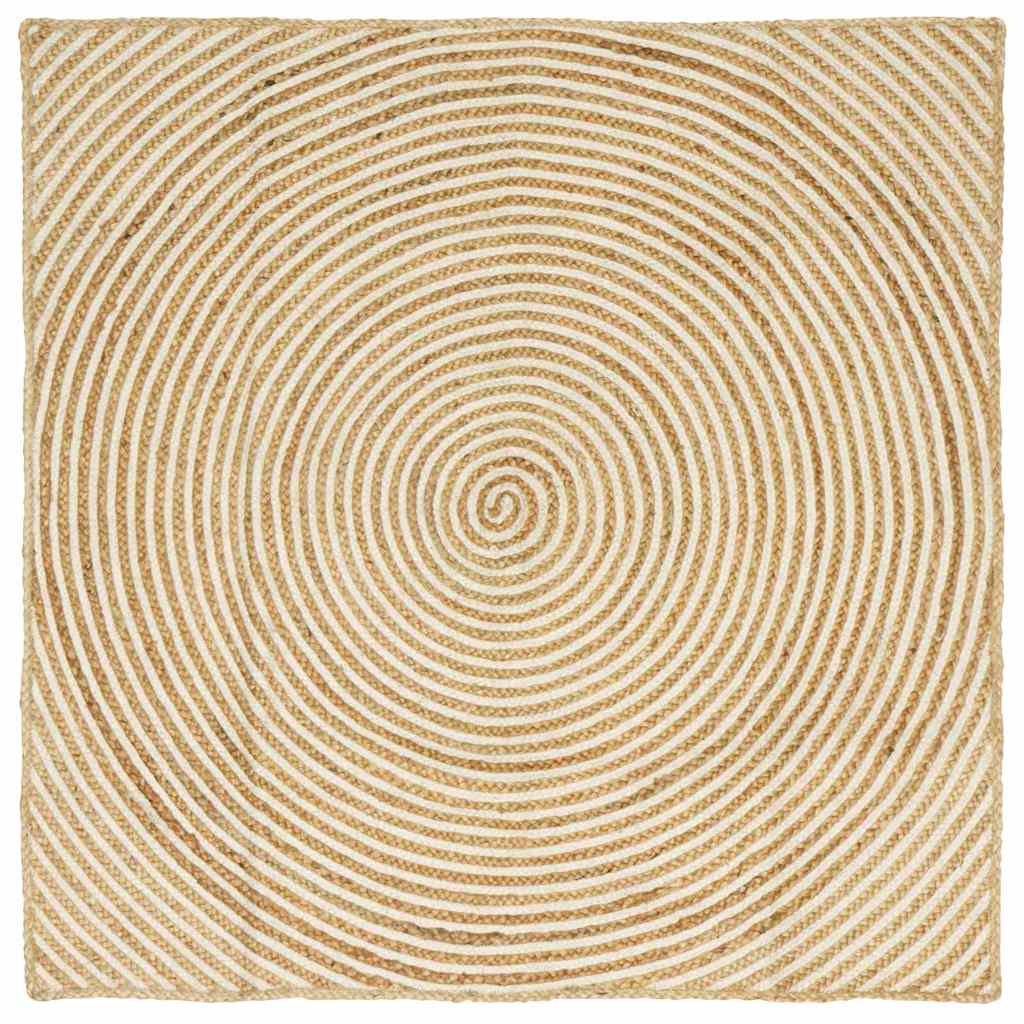 Områdetæpper Hvid 160 x 160 cm Jute