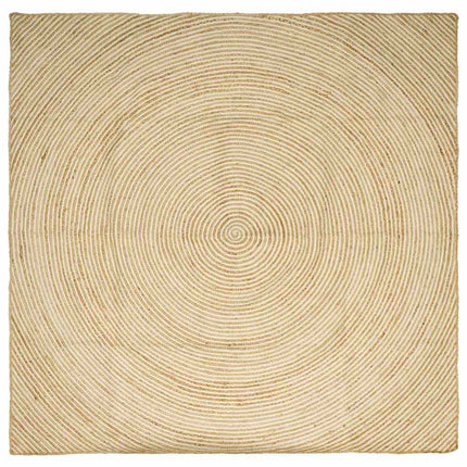 Områdetæpper Hvid 240 x 240 cm Jute