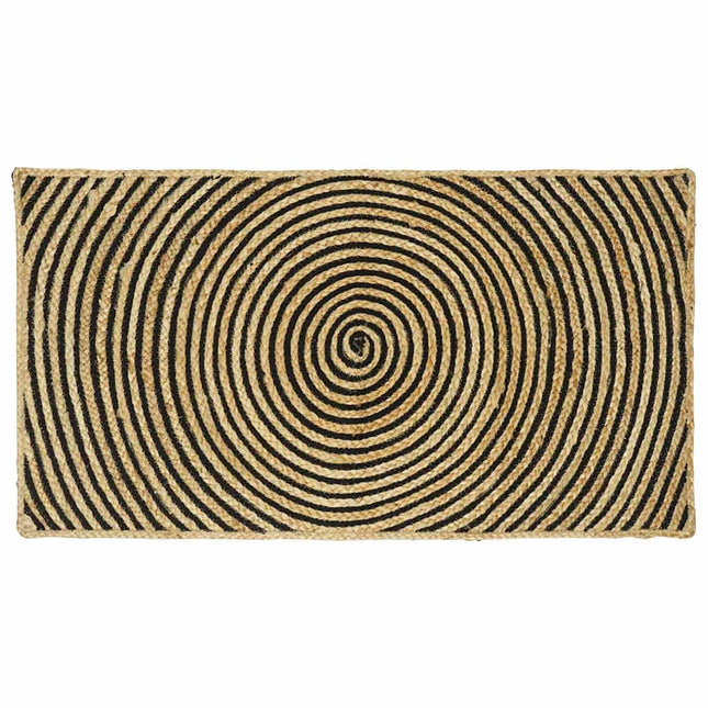 Område tæppe Sort 60 x 110 cm Jute