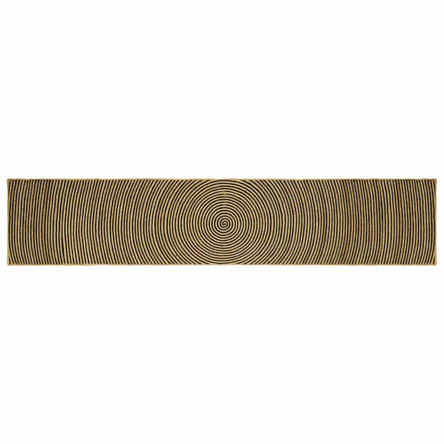 Område tæppe Sort 60 x 400 cm Jute