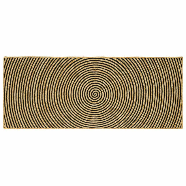 Område tæppe Sort 80 x 200 cm Jute