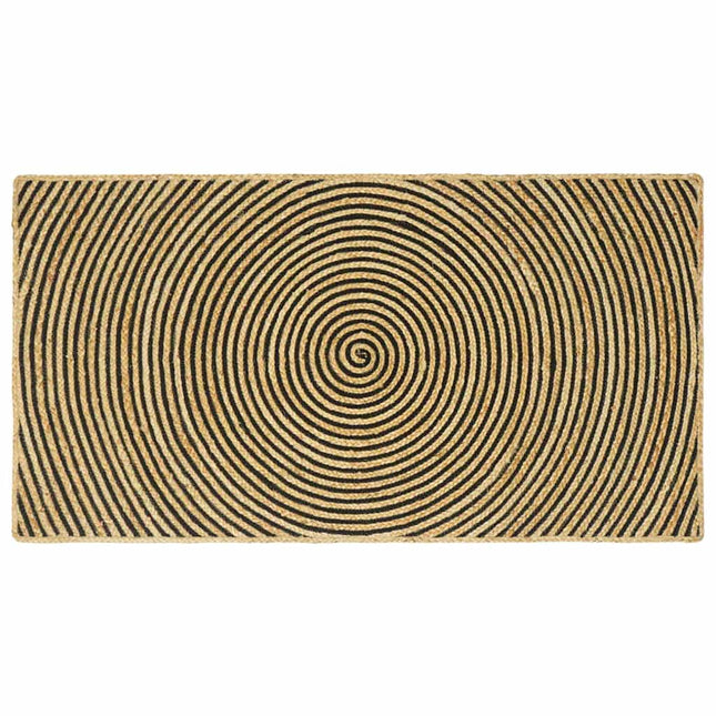 Område tæppe Sort 100 x 200 cm Jute