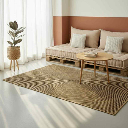 Områdetæpper Sort 120 x 170 cm Jute