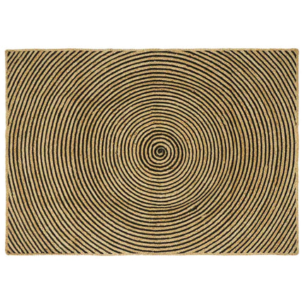 Områdetæpper Sort 140 x 200 cm Jute
