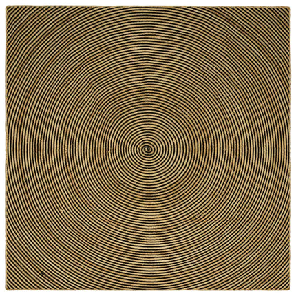 Områdetæpper Sort 240 x 240 cm Jute