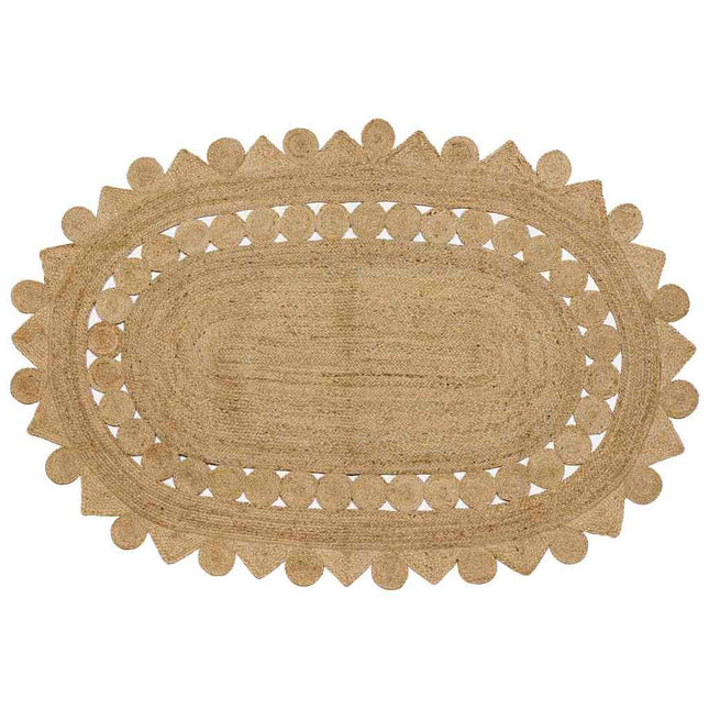 Områdetæpper Naturfarvet 205 x 305 cm Jute
