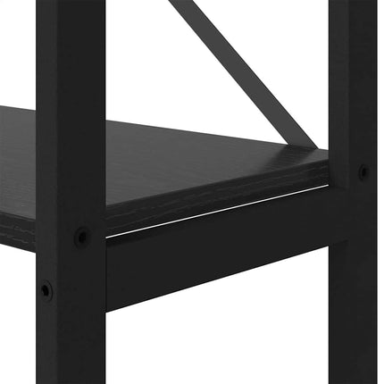 Bogreol 156 x 25 x 167 cm Konstrueret træ Sort eg