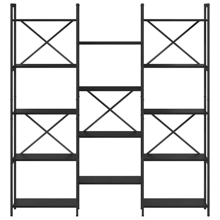 Bogreol 156 x 25 x 167 cm Konstrueret træ Sort eg