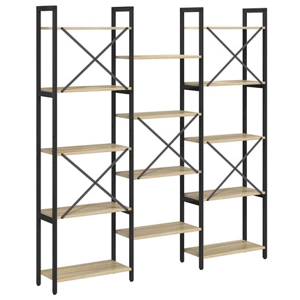 Bogreol 156 x 25 x 167 cm Konstrueret træ Sonoma eg