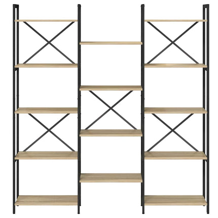 Bogreol 156 x 25 x 167 cm Konstrueret træ Sonoma eg