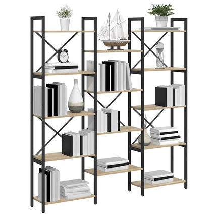 Bogreol 156 x 25 x 167 cm Konstrueret træ Sonoma eg