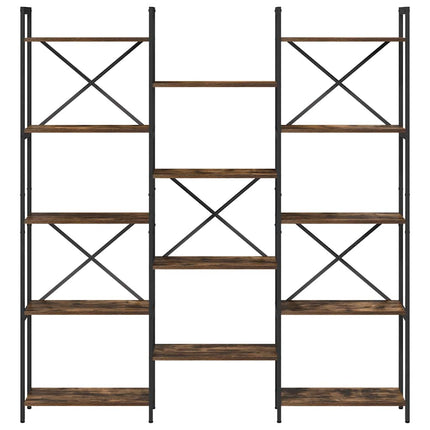 Bogreol 156 x 25 x 167 cm Konstrueret træ Røget eg
