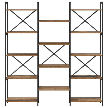 Bogreol 156 x 25 x 167 cm Konstrueret træ Gammelt træ