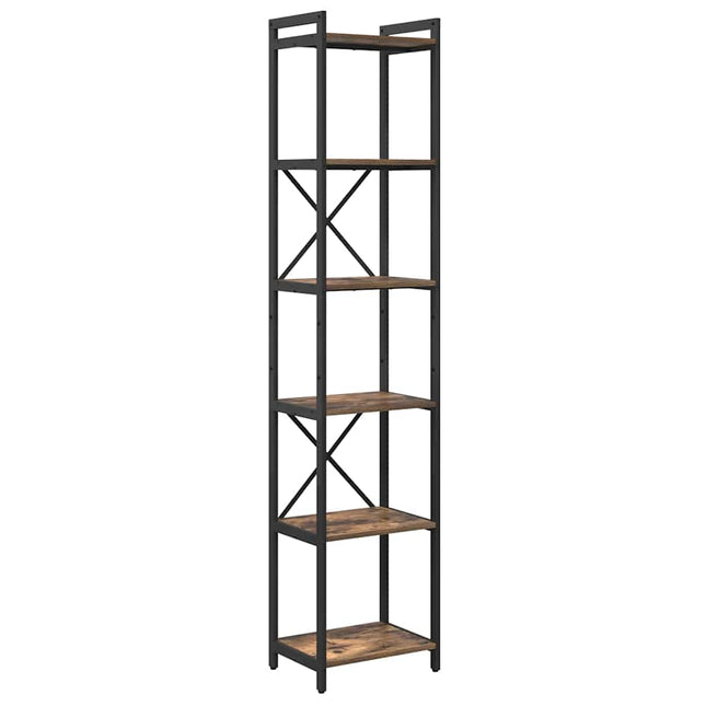 Bogreol 40 x 30 x 189,5 cm Konstrueret træ Røget eg