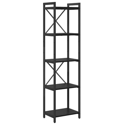 Bogreol Sort eg 40 x 30 x 155 cm Konstrueret træ