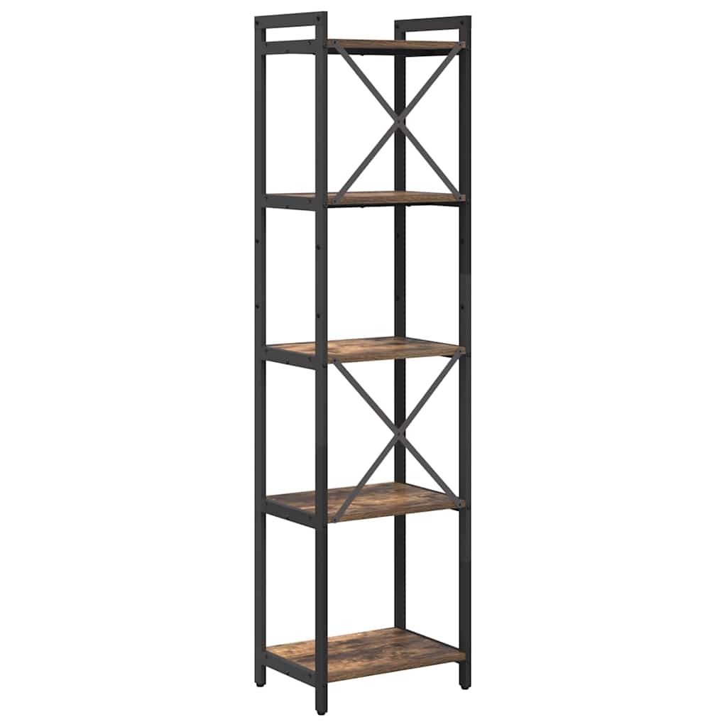 Bogreol Røget eg 40 x 30 x 155 cm Konstrueret træ