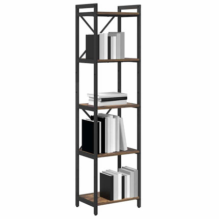 Bogreol 40 x 30 x 155 cm Konstrueret træ Røget eg