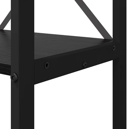 Bogreol Sort eg 40 x 30 x 119 cm Konstrueret træ