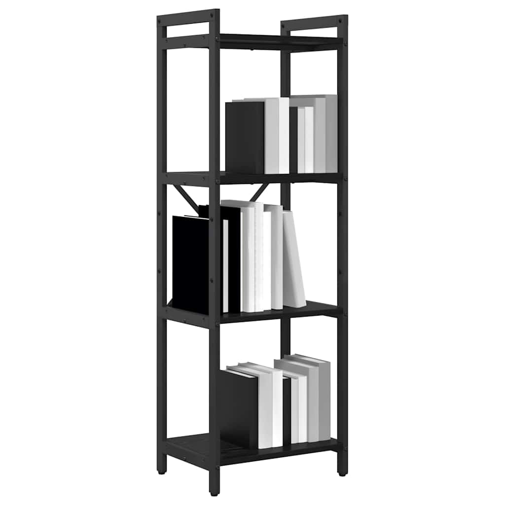 Bogreol Sort eg 40 x 30 x 119 cm Konstrueret træ billede