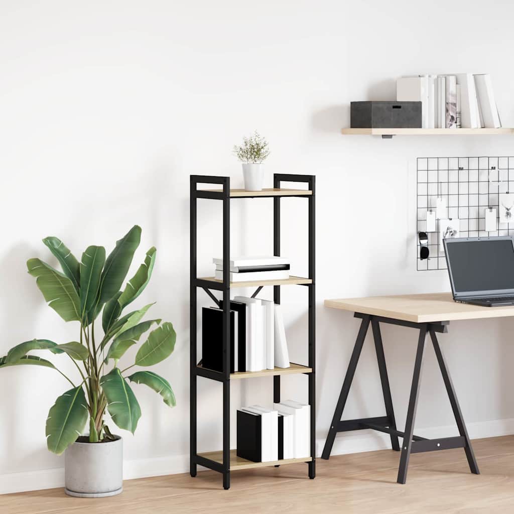 Bogreol Sonoma-eg 40 x 30 x 118 cm Konstrueret træ