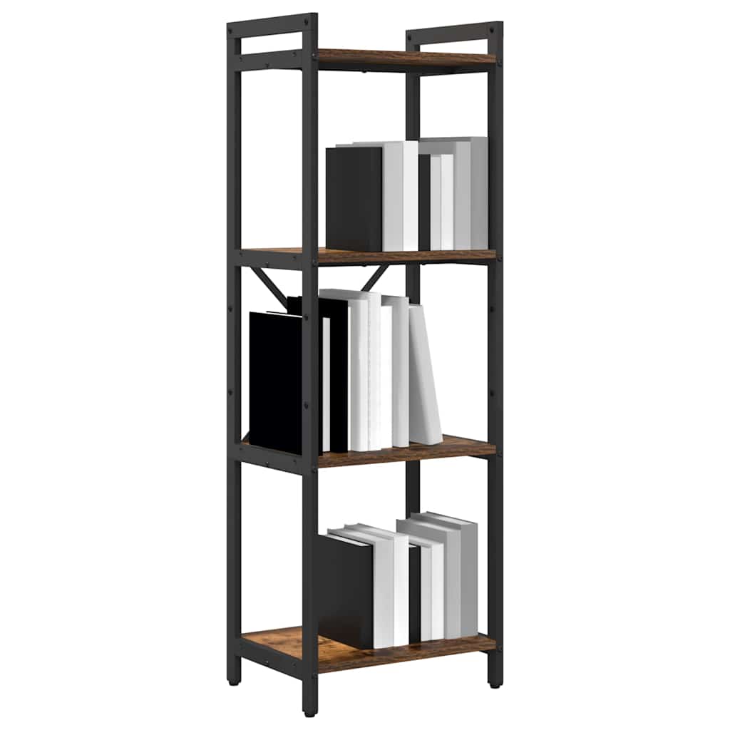 Bogreol Røget eg 40 x 30 x 119 cm Konstrueret træ billede