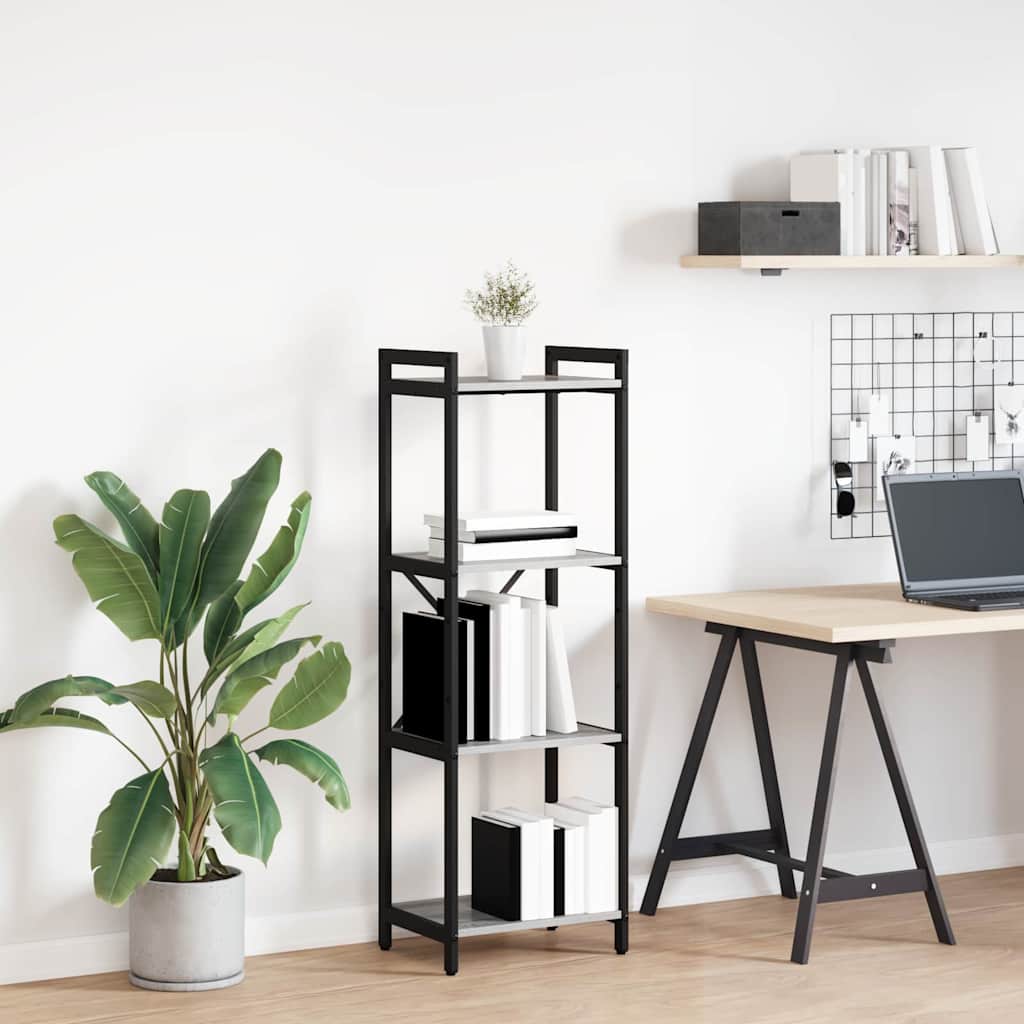 Bogreol Grå sonoma-eg 40 x 30 x 85 cm Konstrueret træ billede