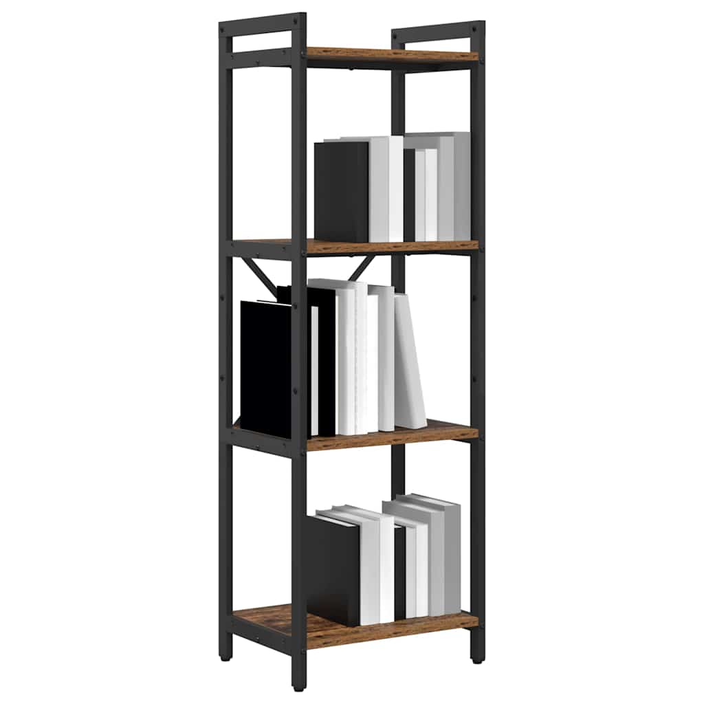 Bogreol Gammelt træ 40 x 30 x 119 cm Konstrueret træ billede