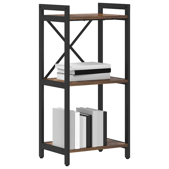 Bogreol Røget eg 40 x 30 x 85 cm Konstrueret træ