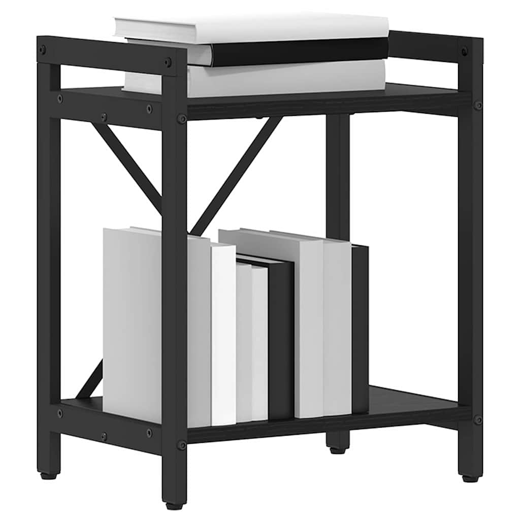 Bogreol Sort eg 40 x 30 x 50 cm Konstrueret træ billede
