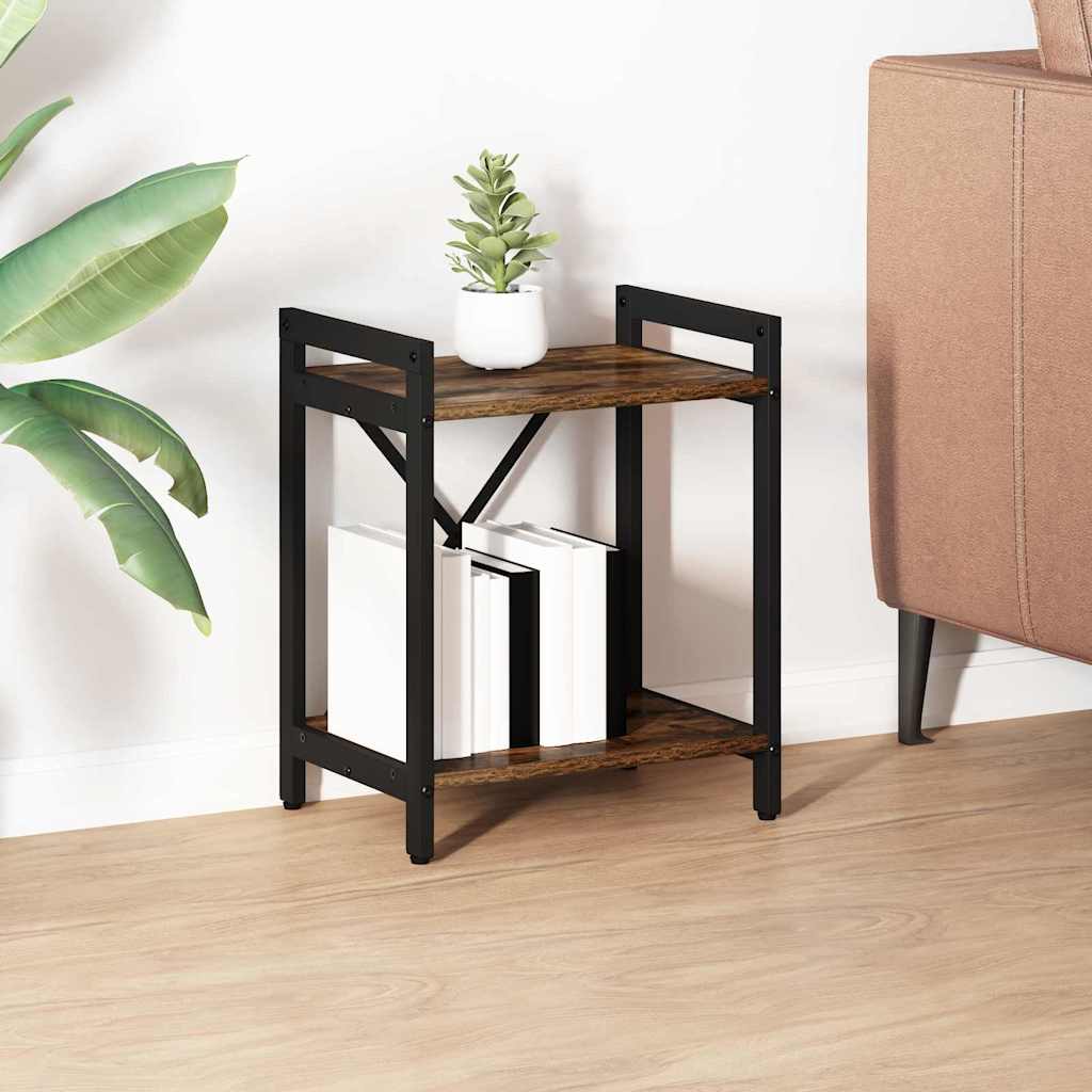 vidaXL Bogreol 40 x 30 x 50 cm Konstrueret træ Røget eg
