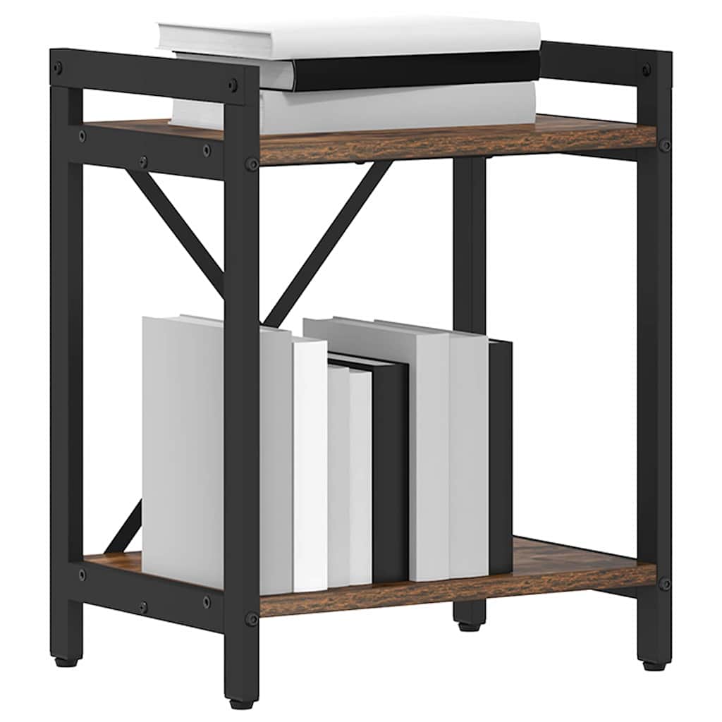 Bogreol Røget eg 40 x 30 x 50 cm Konstrueret træ billede