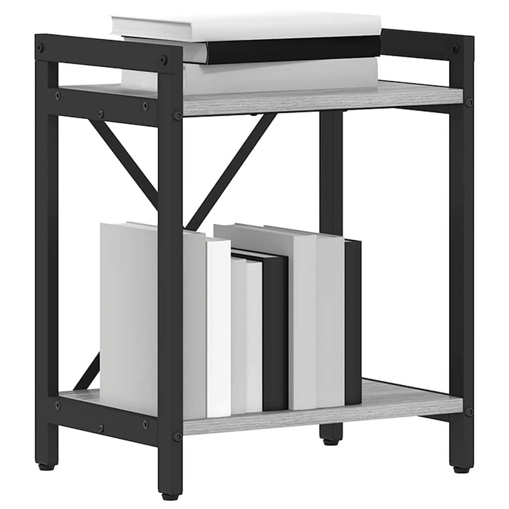 Bogreol Grå sonoma-eg 40 x 30 x 50 cm Konstrueret træ billede