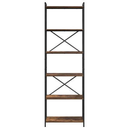 Bogreol 60 x 30 x 189,5 cm Konstrueret træ Røget eg