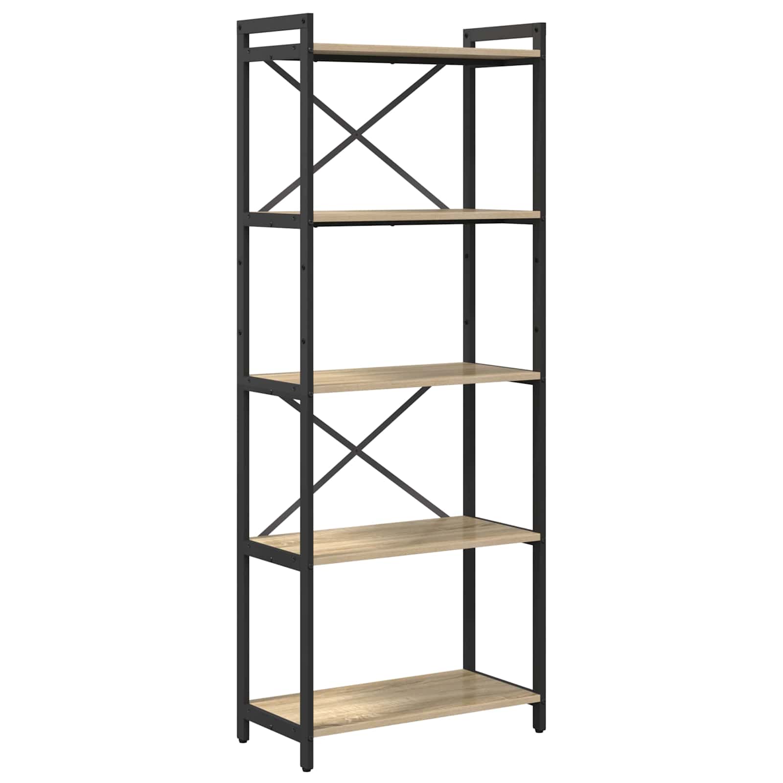 Bogreol Sonoma eg 60 x 30 x 155 cm Konstrueret træ billede