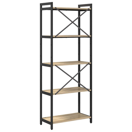 Bogreol 60 x 30 x 155 cm Konstrueret træ Sonoma eg