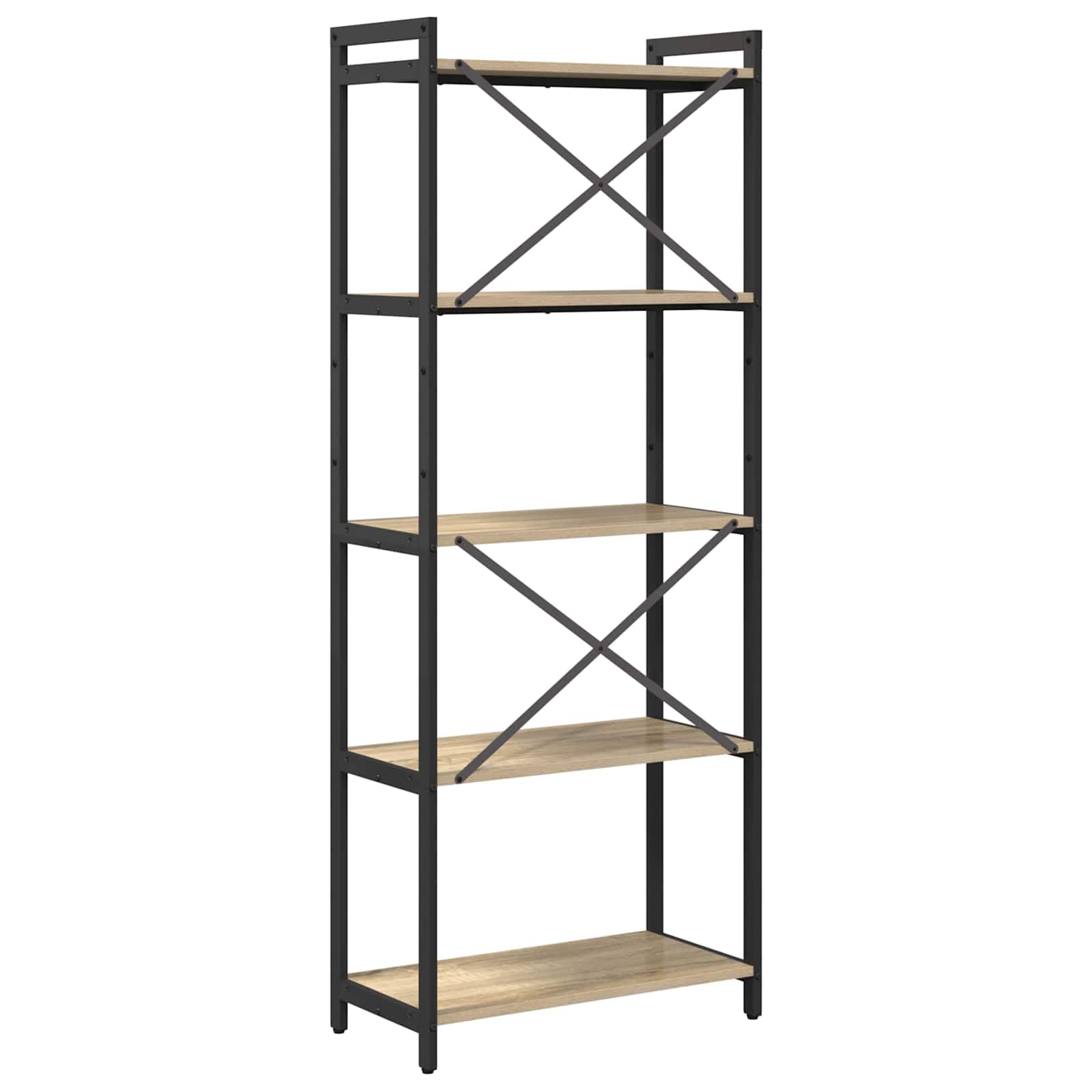 Bogreol Sonoma eg 60 x 30 x 155 cm Konstrueret træ