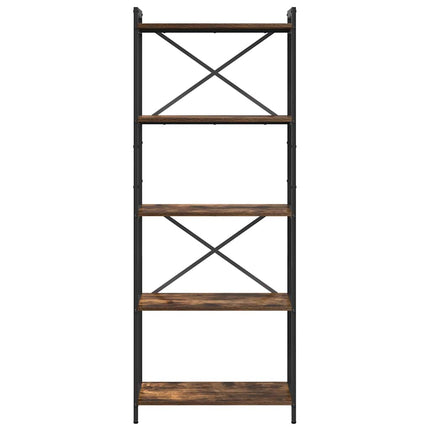 Bogreol 60 x 30 x 155 cm Konstrueret træ Røget eg