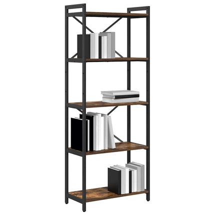 Bogreol 60 x 30 x 155 cm Konstrueret træ Røget eg