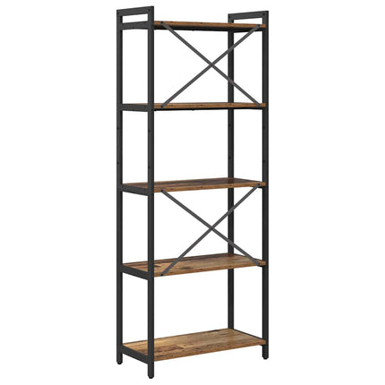 Bogreol 60 x 30 x 155 cm Konstrueret træ Gammelt træ