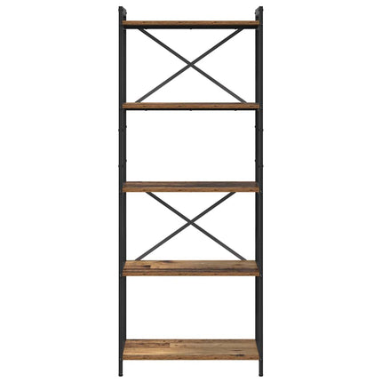 Bogreol 60 x 30 x 155 cm Konstrueret træ Gammelt træ