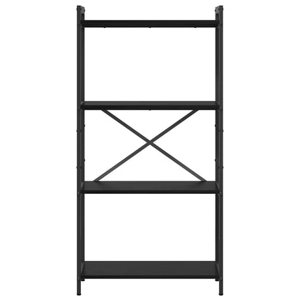 Bogreol 60 x 30 x 120 cm Konstrueret træ Sort eg