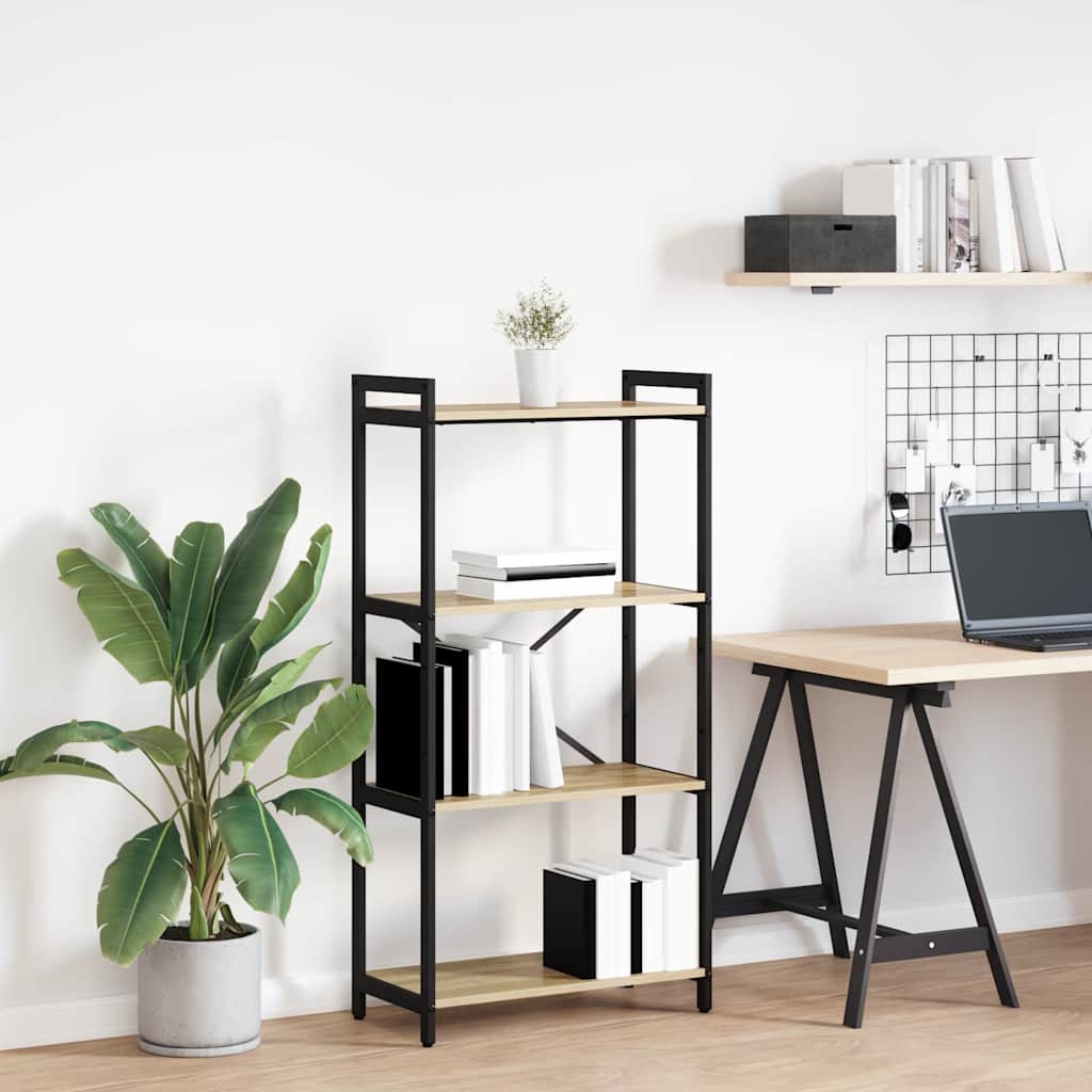 vidaXL Bogreol 60 x 30 x 120 cm Konstrueret træ Sonoma eg