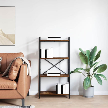 Bogreol 60 x 30 x 120 cm Konstrueret træ Røget eg
