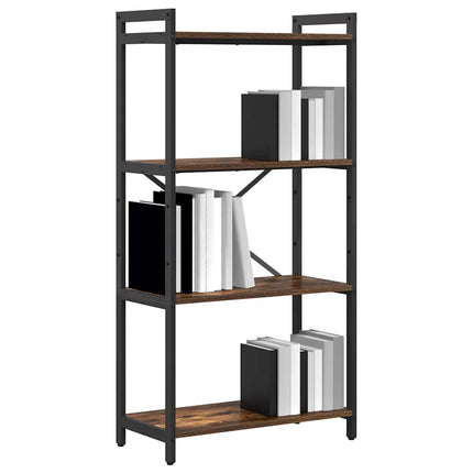 Bogreol 60 x 30 x 120 cm Konstrueret træ Røget eg