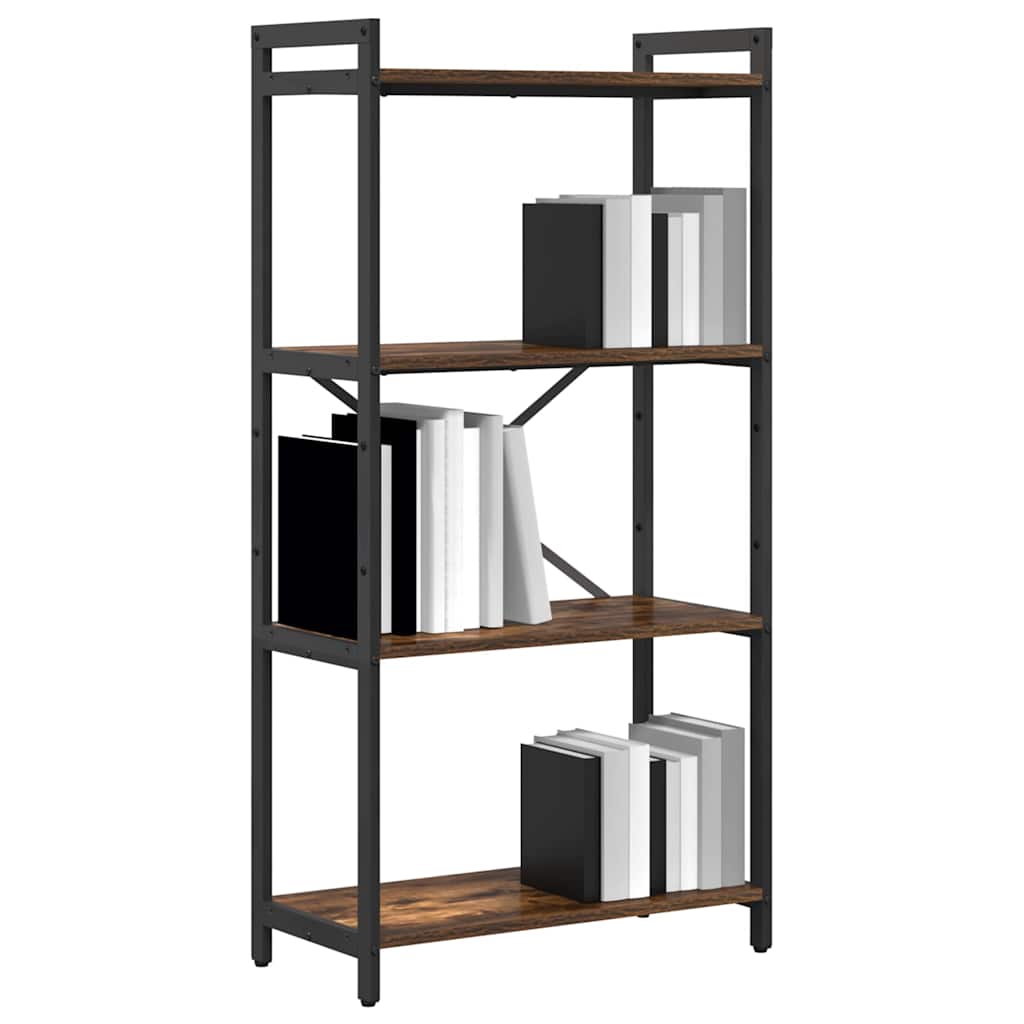 Bogreol Røget eg 60 x 30 x 120 cm Konstrueret træ billede