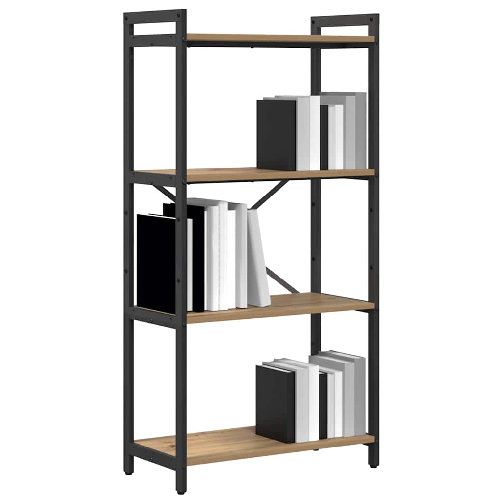 Bogreol Artisan Egetræ 60 x 30 x 120 cm Konstrueret træ billede