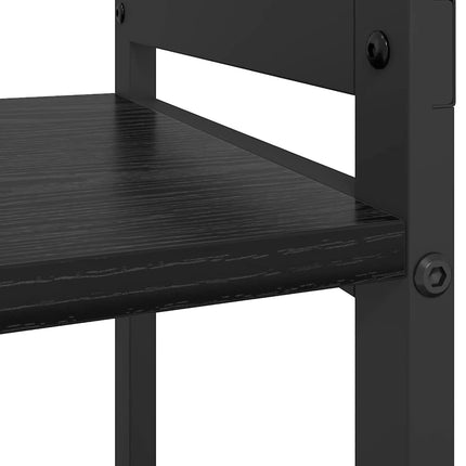 Bogreol Sort eg 60 x 30 x 85 cm Konstrueret træ