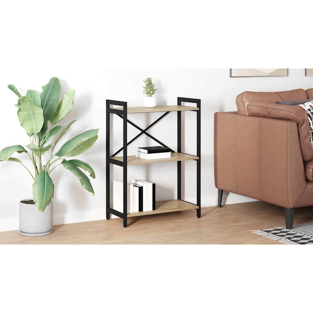 Bogreol Sonoma eg 60 x 30 x 85 cm Konstrueret træ