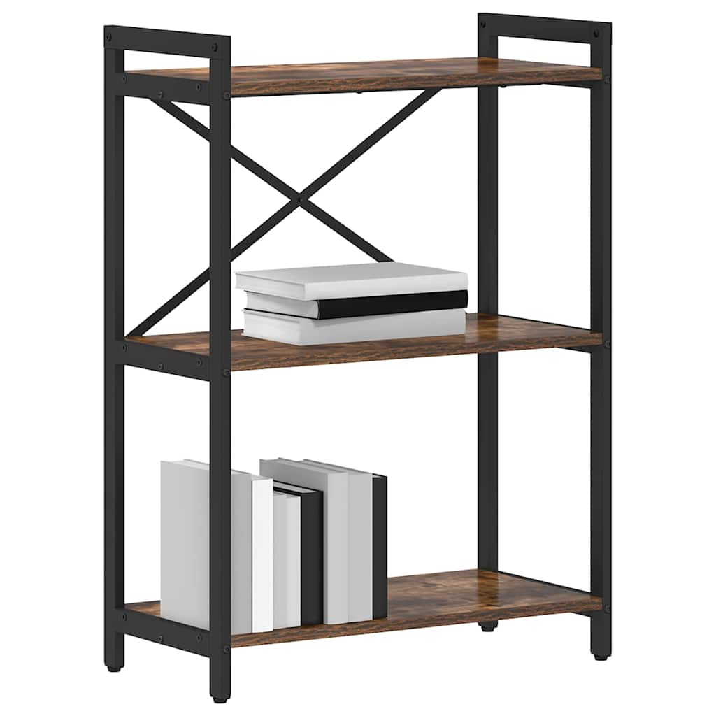 Bogreol Røget eg 60 x 30 x 85 cm Konstrueret træ billede