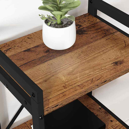 Bogreol 60 x 30 x 85 cm Konstrueret træ Gammelt træ